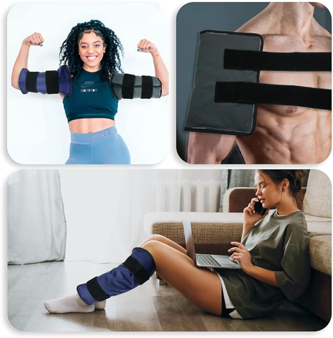 Extra Large Ice Pack for Injuries Reusable, Full Back Ice Pack Large Gel Ice Wrap w/2 Straps Cold Compress for Back Pain Relief from Swelling, Bruises, Sprains, Reusable Cold Pack 23.2" x 14.5"-StrideForce Fitness