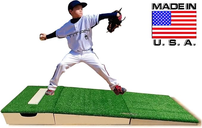 Titan Professional Mounds 8 Inch Portable Youth Baseball Pitching Mound w/Adjustable Base for Ages 15 & Under-StrideForce Fitness