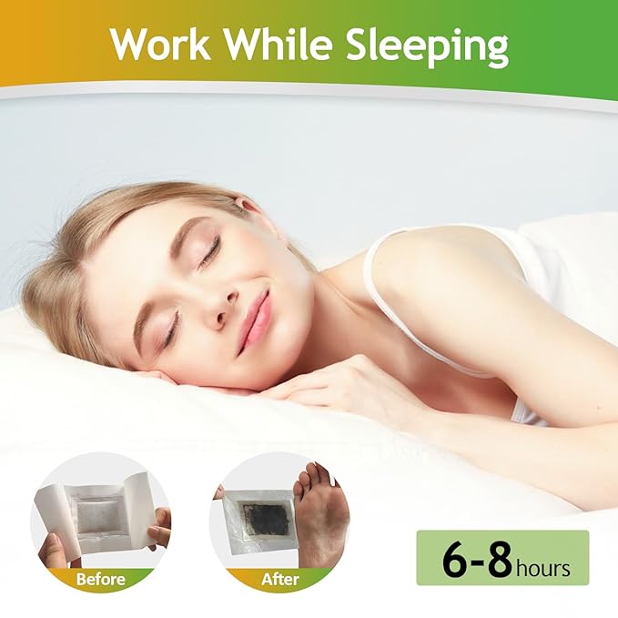 62 Pads Foot Pads Natural Turmeric & Ginger, Wormwood, Bamboo Vinegar, 62Pads Goodnight Pads Included 62 Adhesive Sheets-StrideForce Fitness