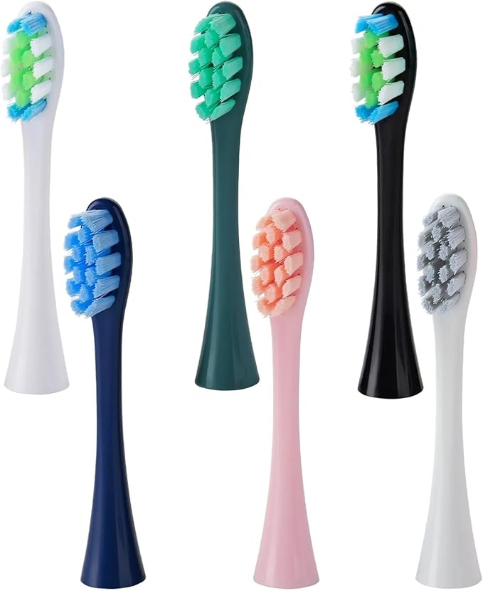 6Pcs Suitable,Compatible for OCLEAN/OKLIN X Electric Toothbrush Head One/SE/XPRO/Z1/AIR Universal Replacement(BK 6Pcs)