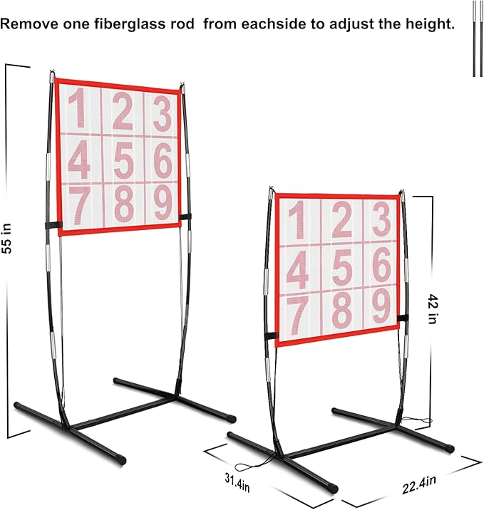 Dart Board for Kids, Kids Dart Board Set with Sticky Balls/Support Frame, Indoor/Sport Outdoor Fun Party Play Game,Easy Set Up and Included Carry Bag-StrideForce Fitness