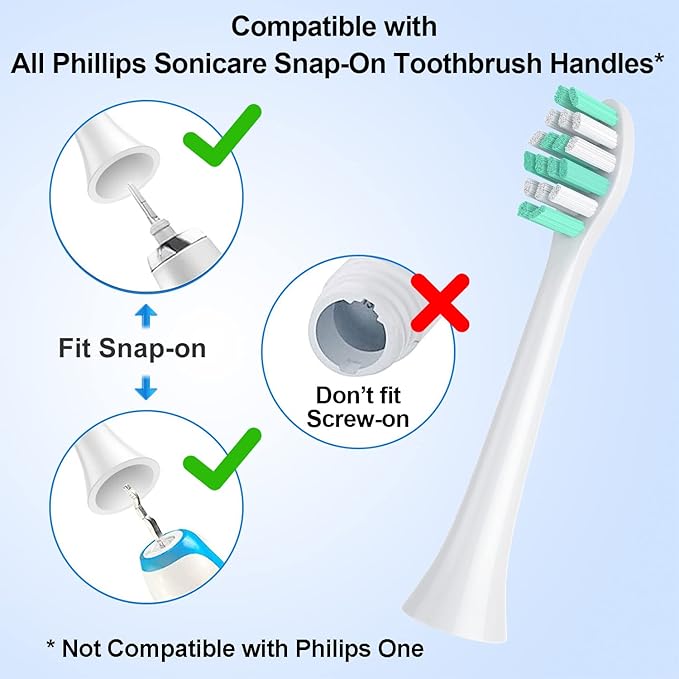 MRYUESG Replacement Heads Compatible with Philips Sonicare 10 Pack, 5 White + 5 Black, MRYUESG Electric Tooth-Brush Head for Phillips