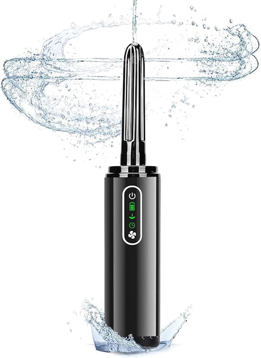 Upgrade Enema Anal Douche , Waterproof Touch Control, Enemas-Douches for Men & Women Colon Cleanse, Shower Enema Bulb-Bottles Kit, Electric Rotating Nozzle, Pressure Spray, Two Douching Modes-StrideForce Fitness