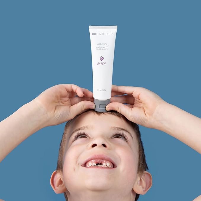 CariFree Gel 1100, Grape Flavored, Anti-Cavity Fluoride Toothpaste with Nano Hydroxyapatite for pH Neutralization, Enamel Protection, Dentist Recommended, Made in The USA (2.4 Ounce, Pack of 2)