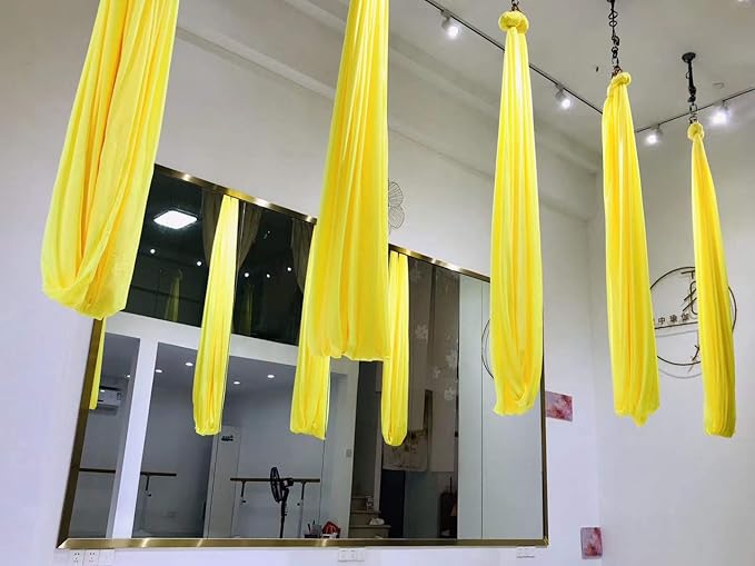 F.Life Aerial Silk Yoga Hammock & Swing for yoga Inversion,Strength training,starter hardware kit-StrideForce Fitness