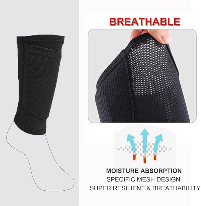 Soccer Shin Guards for Kids Youth Shin Pads and Shin Guard Sleeves Protective Gear Soccer Equipment Calf Sleeves for Boys Girls Kids Youth Teenagers Adult-StrideForce Fitness