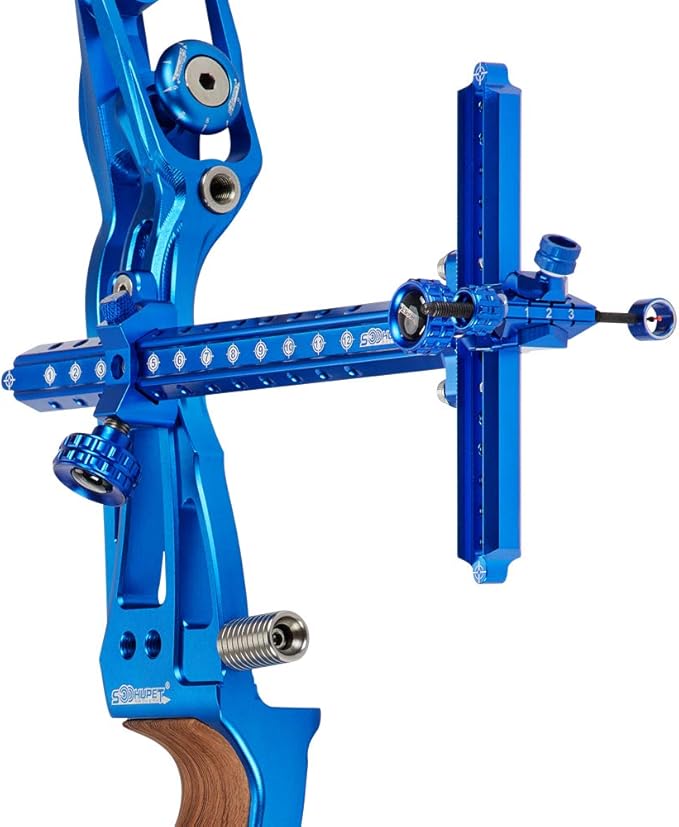 Archery Recurve Bow Sight, SOOHUPET Accessories T Shape Archery Shooting Target Sight Adjustable Bowsight with Optical Fiber Pin Sight for Target Practice-StrideForce Fitness