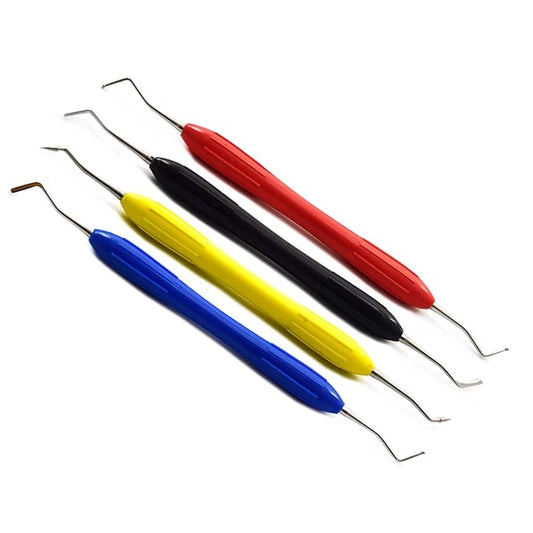 MEDSPO Professional Dental Instruments Filling | Osteotome Periotome Luxating Elevator Implant | Orthodontic PDL Teeth | Surgical Root Extraction Spreading (Silicone Composite Set Of 4)