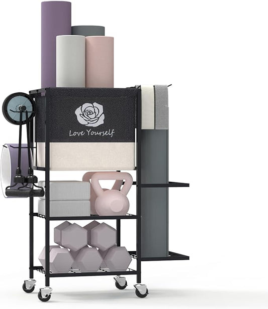 Yoga Mat Storage Rack，Home Gym Storage Rack Gym