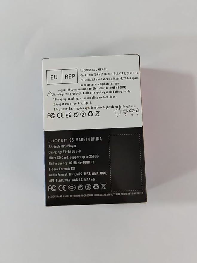 64GB Music Player with Bluetooth 5.3, 2.4" Portable MP3 Player with Speaker, FM Radio, Voice Recorder, E-Book, Full Touch Screen, Supports up to 256GB (Earphones Included)-StrideForce Fitness