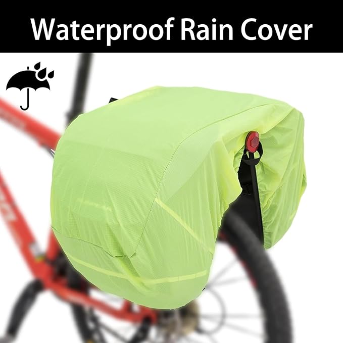 Bike Bag Accessories Panniers for Bicycle Rear Rack Bag 36L Waterproof Mountain Electric Bike Saddle Bag for Cycling Traveling Commuting Black-StrideForce Fitness