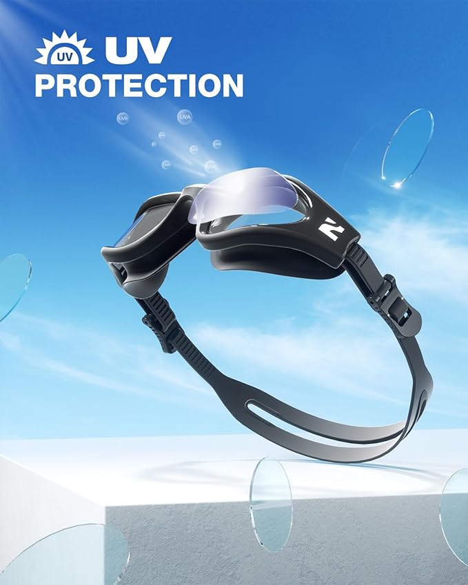 ZIONOR G1 Lite Swim Goggles with Swim Cap Comfortable Anti-fog Swimming Goggles Cap Set for Adult Men Women-StrideForce Fitness