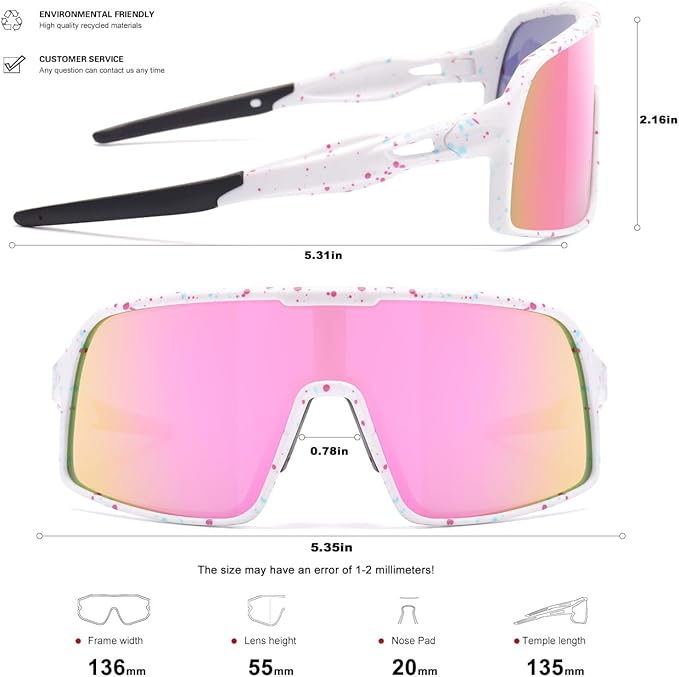 Polarized Sports Sunglasses for Men and Women Cycling Glasses UV Protection Goggles for Mountain Bike Running Fishing-StrideForce Fitness