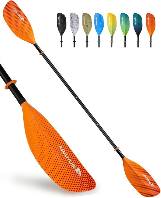 Abahub Adjustable Kayak Paddle 210-230 cm/ 230-250 cm Floating Kayaking Oars Boating Oars Canoeing Oars Black-StrideForce Fitness
