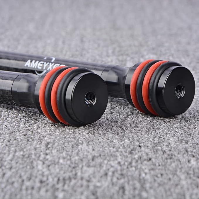 AMEYXGS 6/8/10/12 Inch Archery Bow Stabilizer Carbon Fiber Balance Bar Rod Side Rod Stabilizer Dampen Weight for Compound Bow Recurve Bow Accessory-StrideForce Fitness