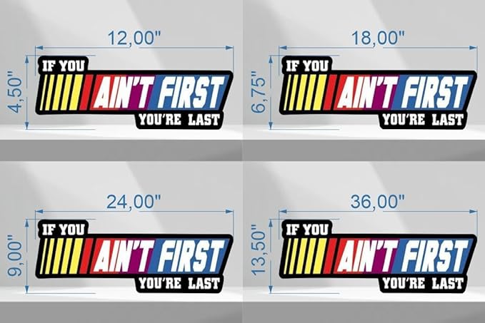 NEONSIGN If You Ain't First You Are Last LED Neon Sign Gym Motivation Lightbox Fitness Wall Decor with USB Powered Dimmable for Gym Home Fitness Decoration (18x7 inches)-StrideForce Fitness