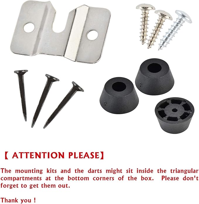 LinkVisions Dartboard with Staple-Free Bullseye, 18g Steel Tip Darts Set,12 Steel Tip Darts 18g, Dartboard Mounting Kits Included-StrideForce Fitness