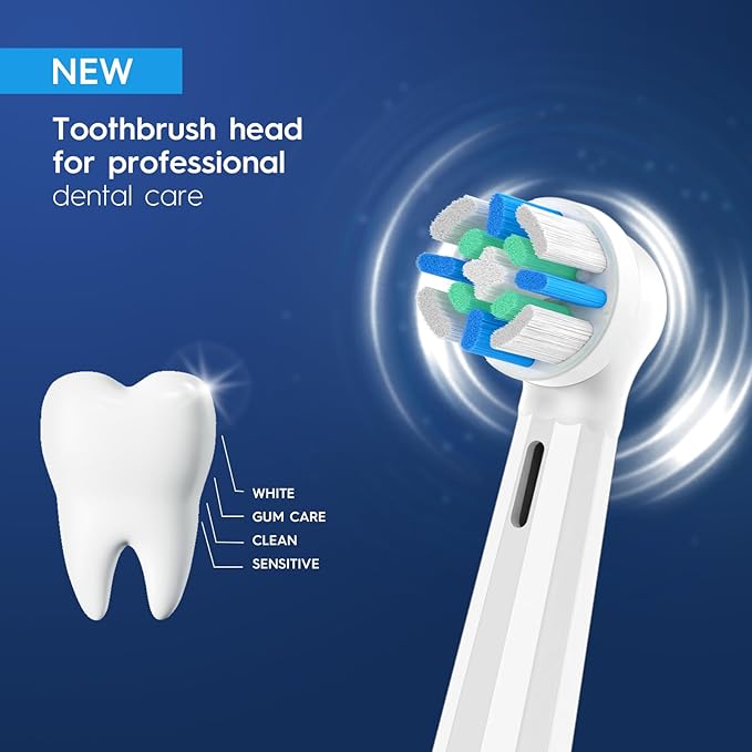 8 Pack Black White IO Replacement Heads Compatible with Oral b iO 2/3/4/5/6/7/8/9/10 Series Electric Toothbrush
