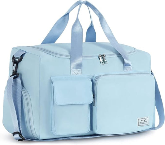 FIORETTO Women's Gym Duffle Bag with Shoes Compartment, 37L Capacity, Ideal for Travel, Gym, Sports, Duffel, Weekender-StrideForce Fitness