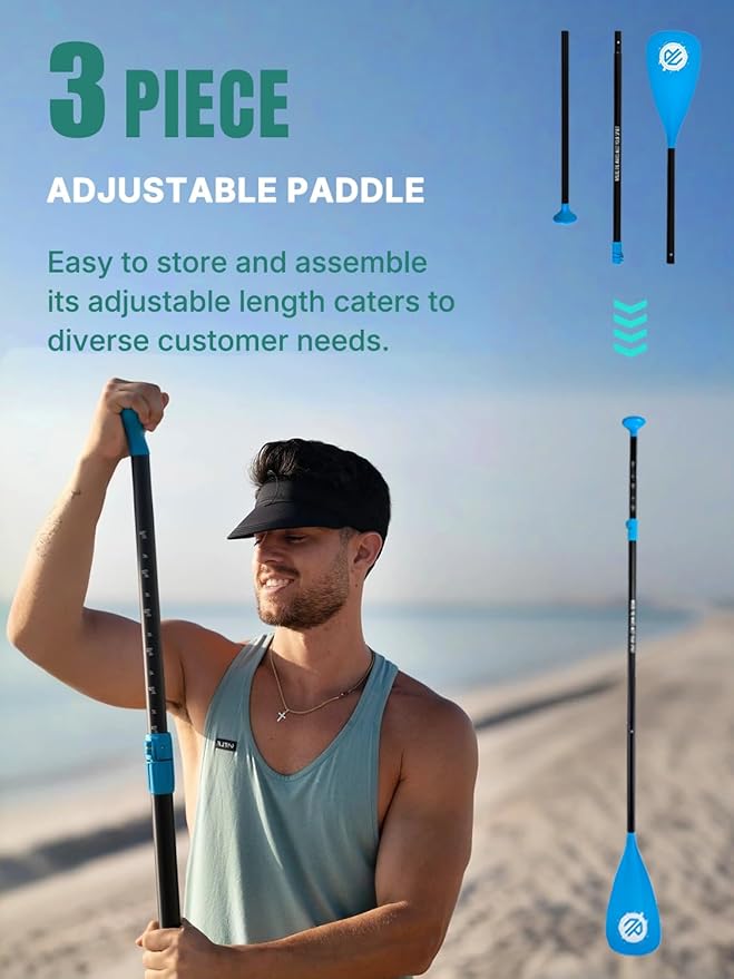 Niphean Inflatable Stand Up Paddle Board with SUP Accessories, Anti-Slip EVA Deck, 10’6’’ Inflatable Paddle Boards for Adults & Youth of All Skill Levels-StrideForce Fitness