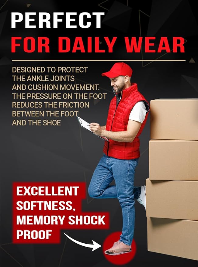 2 Pairs of Work Pro Comfort Insoles - Foot Pain Relief - Cushioning and Shock Absorption - Work Boot Insoles for Men Women - Non-Slip Anti Fatigue Inserts (M, 2-Pairs-Black)-StrideForce Fitness