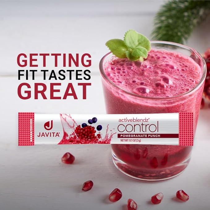 Javita Control Fruity (Acai, Pomegranate) Drink Mix Beverage with Slimming Herbs (Garcinia Cambogia, Gymnema Sylvestre) to Help Support Healthy Lifestyle, Appetite (1 Box/24 Sticks)-StrideForce Fitness