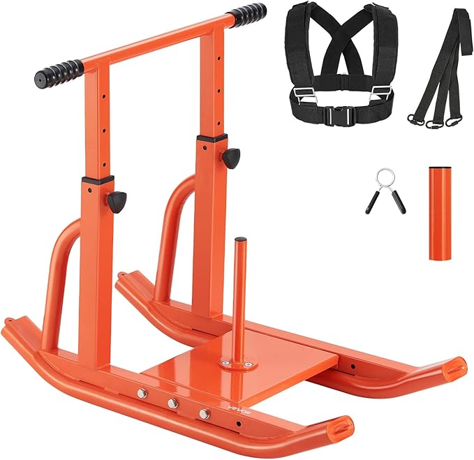 VEVOR Weight Sled, Steel Power Sled, Fitness Training Sleds for Athletic Exercise Speed Improvement, Workout Equipment with Adjustable Height Handle-StrideForce Fitness