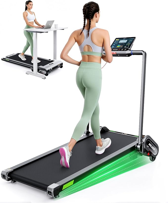 Walking Pad Treadmill with Auto Incline, 6 in 1 Under Desk Treadmill, 6-Level Incline Treadmills, 2.5HP Portable Treadmills for Home with 330LBS Capacity, LED Display, Remote Control-StrideForce Fitness