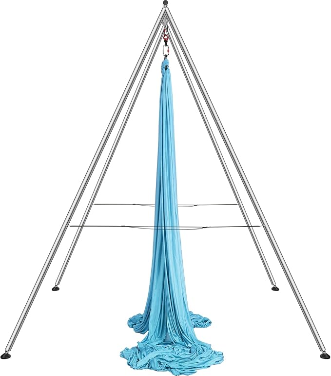 VEVOR Aerial Yoga Frame, 9.67 ft Height Swing Stand, Max 551.15 lbs Load Chrome-Plated Steel Pipe Inversion Yoga Rig for Indoor Outdoor Use-StrideForce Fitness