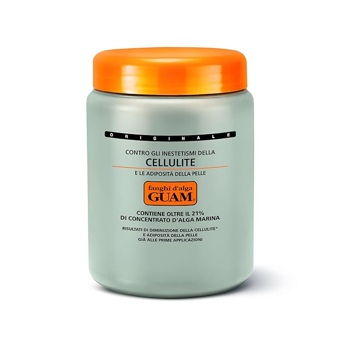 Guam Anti-Cellulite Hot Seaweed Mud ORIGINAL FORMULA | Sculpting Body Wrap To Remove Cellulite, Skin Tightening Treatment For Thighs And Legs, Inches Reduction, 1000 gr-StrideForce Fitness