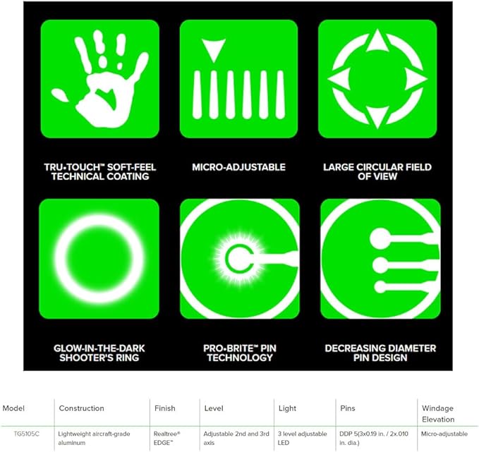 TRUGLO VEROS 5-Pin Durable Ultra-Bright Lightweight Micro-Adjustable Archery Hunting Bow Sight with Decreasing Diameter Pins Design & Large Circular Field of View - for Right & Left-Handed Shooters-StrideForce Fitness