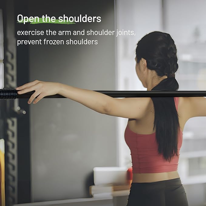 Slim Panda Yoga Stick, 5ft Natural Bamboo Stick with Rubber Ends, Exercise Stretching Stick for Yoga, Stretching, Balance and Correcting Posture, Rehabilitation Physical Therapy Aids-StrideForce Fitness