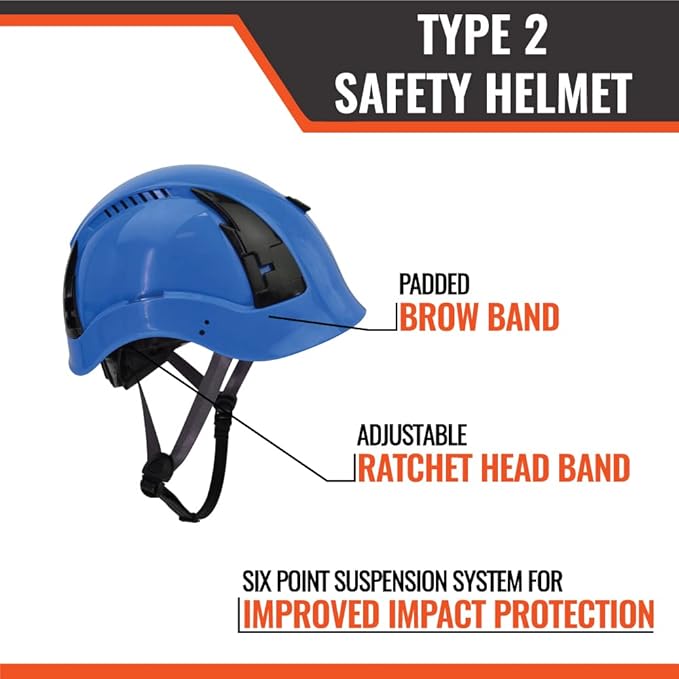 Malta Dynamics APEX Type 2 Safety Helmet – OSHA and ANSI Z89.1 Compliant Safety Hard Hats for Construction Workers and Vented Helmet for Head Protection-StrideForce Fitness