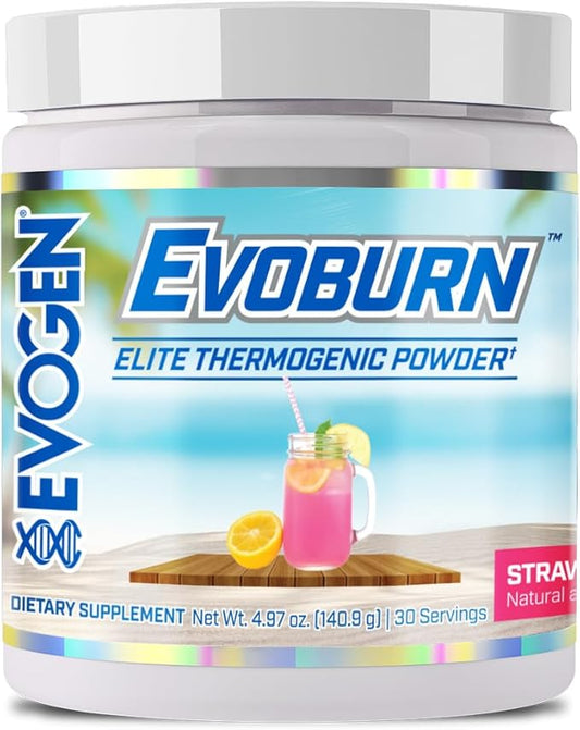 Evogen Evoburn - Thermogenic Fat Burner for Men & Women | Energy, Focus & Appetite Control | Advanced Metabolism Booster Fat Burner Formula with MitoBurn & Caffeine | Strawberry Lemonade | 30 Servings-StrideForce Fitness