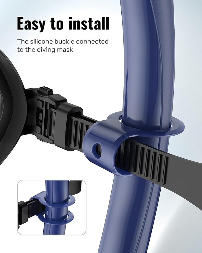 W WSTOO Adults Diving Snorkel Breathing Tube Silicone Flexible Foldable Snorkel Anti-Drop for Freediving Swim Training,Diving and Scuba Diving,Easy to Carry for Travel-StrideForce Fitness