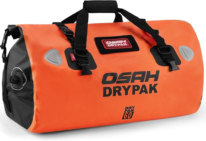Waterproof Duffel Bag - Motorcycle Dry Bag Tail Bag with Large Storage Space, Waterproof Luggage Duffle Bags with Outer Mesh Zipper Pocket for Camping, Kayaking, Fishing & Traveling-StrideForce Fitness