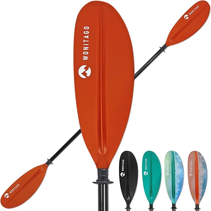 Kayak Paddle Premium Carbon Fiber Paddle with Reinforced PP + Fiberglass Blade, Floating Adjustable Kayaking Oars, 3 Piece, 220-240 cm/86-94 Inches, 240-260 cm/94-102 Inches-StrideForce Fitness