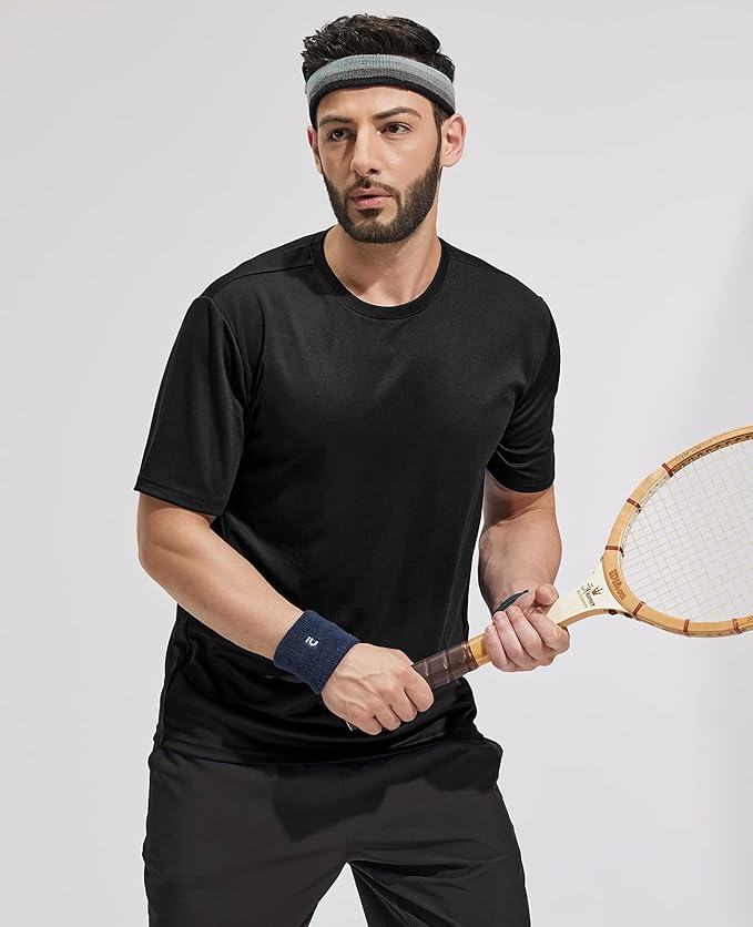 MIER Men's Quick Dry Workout Shirts Moisture Wicking Running Athletic Performance T-Shirts Recycled Polyester Top Tee-StrideForce Fitness