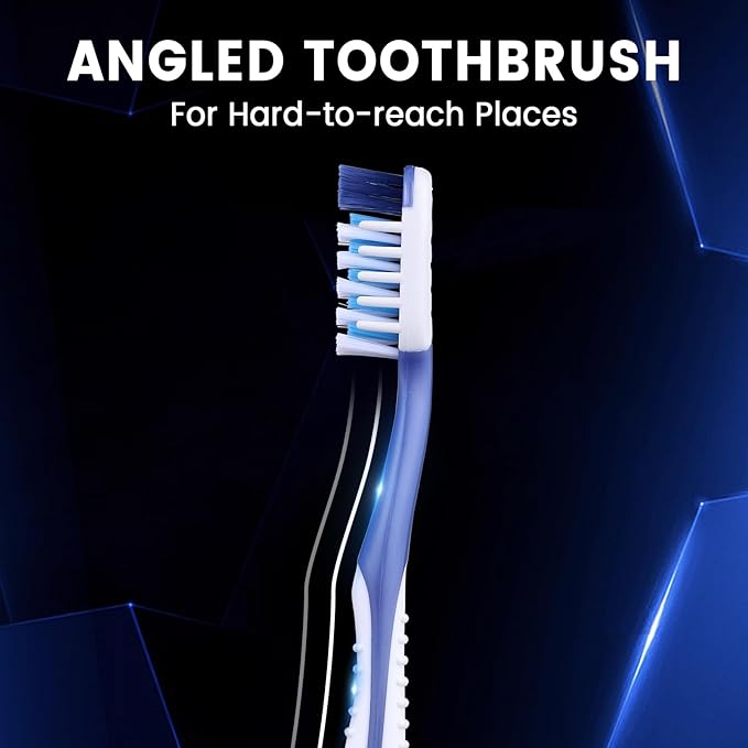 Soft Toothbrushes for Adults, Soft Rounded Bristles, Built in Gum Stimulators, 6 Count