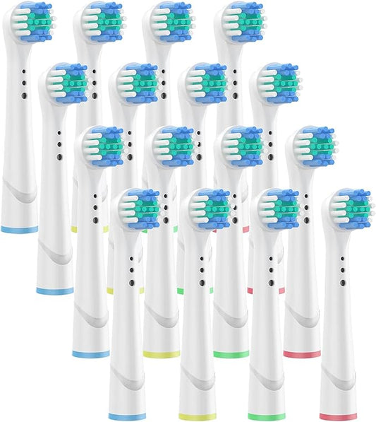 Replacement Toothbrush Heads for Oral B Electric Precision Clean Compatible with Oralb Brush Heads - 16 Pack