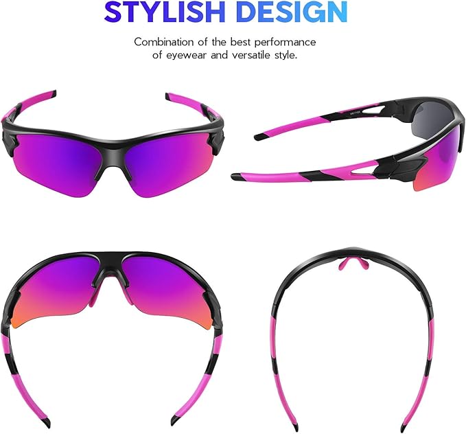 BEACOOL Polarized Sports Sunglasses for Men Women Youth Baseball Fishing Cycling Running Golf Motorcycle Tac Glasses UV400-StrideForce Fitness