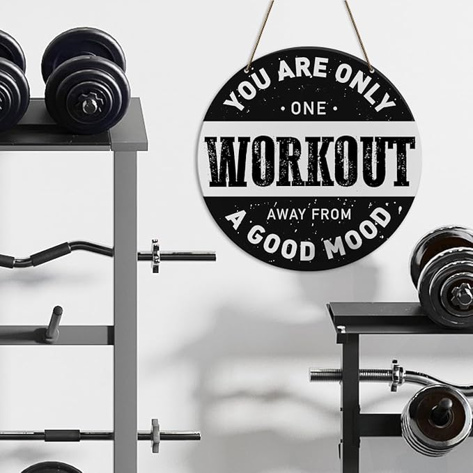 Gym Sign Decor, Home Gym Sign, Workout Room Fitness Room Decor Gym Sign Decoration, Gym Gift for Trainer Exercise Lover, Your Are Only One Workout-StrideForce Fitness