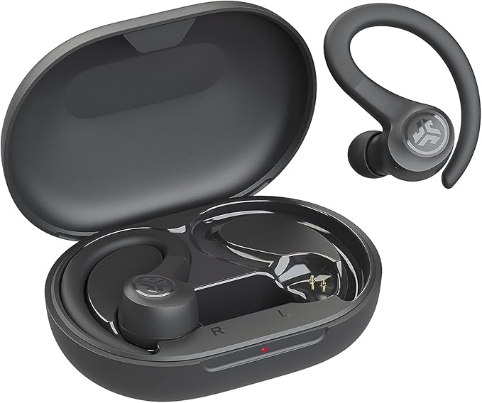 JLab Go Air Sport, Wireless Workout Earbuds Featuring C3 Clear Calling, Secure Earhook Sport Design, 32+ Hour Bluetooth Playtime, and 3 EQ Sound Settings (Graphite/Black)-StrideForce Fitness