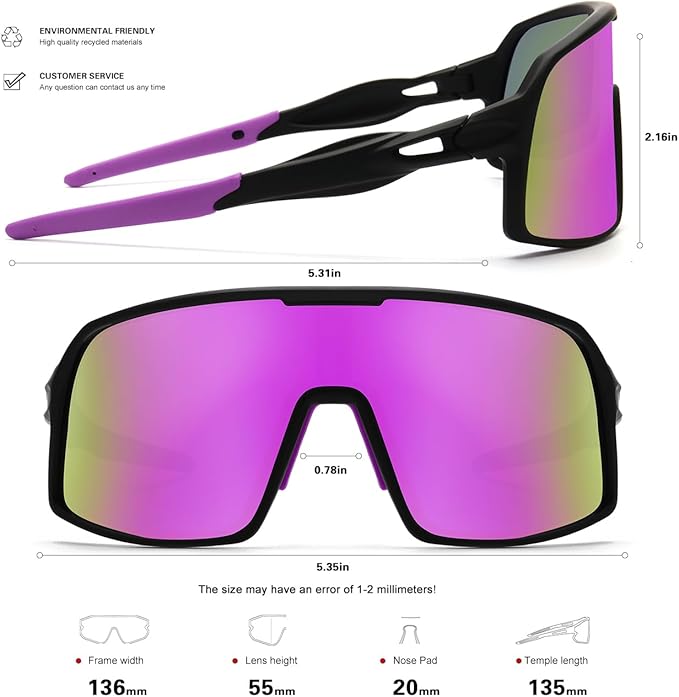 Polarized Sports Sunglasses for Men and Women Cycling Glasses UV Protection Goggles for Mountain Bike Running Fishing-StrideForce Fitness
