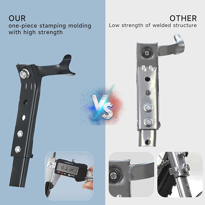 Heavy-Duty Bike Training Wheels for 24-26 Inch Bicycles - 300LB Capacity Adjustable Stabilizers with Thickened High-Carbon Steel & Durable Rubber Wheels-StrideForce Fitness