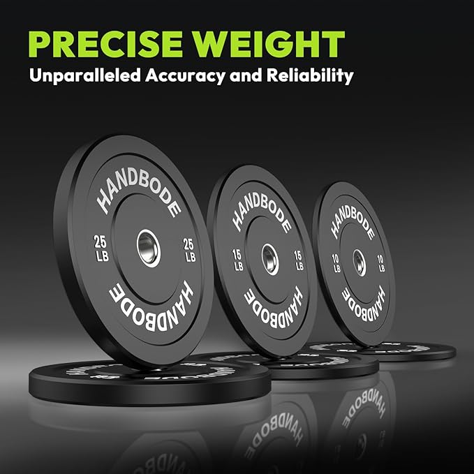 Bumper Plates 2 - Inch Olympic Weight Plate Set for Barbell, 10-55 lb Rubber Weights Sets for Home Gym, Strength Training Plate, Weight Lifting, Black-StrideForce Fitness