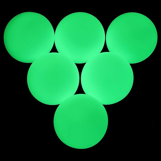 Elcoho Ice Hockey Puck, Glow in The Dark Party Pucks, Green Floor Puck Bulk with Drawstring Bag for Youth Adults Outdoor Indoor Sports Games Practicing & Training-StrideForce Fitness
