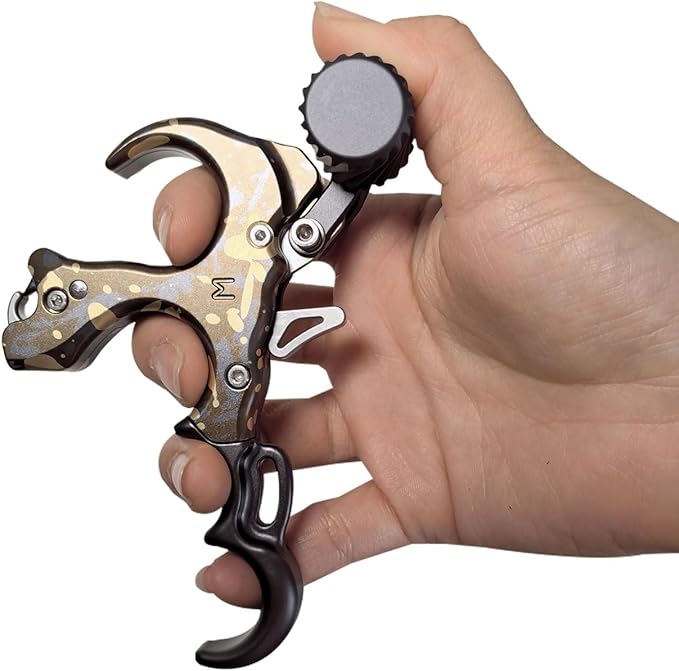 Compound Bow Aid Releaser with Wrist Straps and Adjustment Tool,Archery Release Aids with 3 Thumb Release Adjustable,Aluminum Alloy Aids.for Left and Right Handers.-StrideForce Fitness