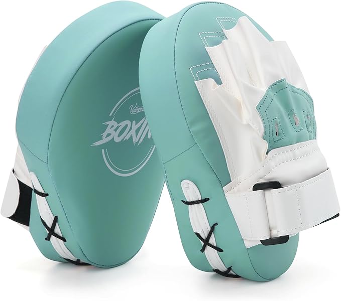 Valleycomfy Boxing Curved Focus Punching Mitts- Leatherette Training Hand Pads-StrideForce Fitness