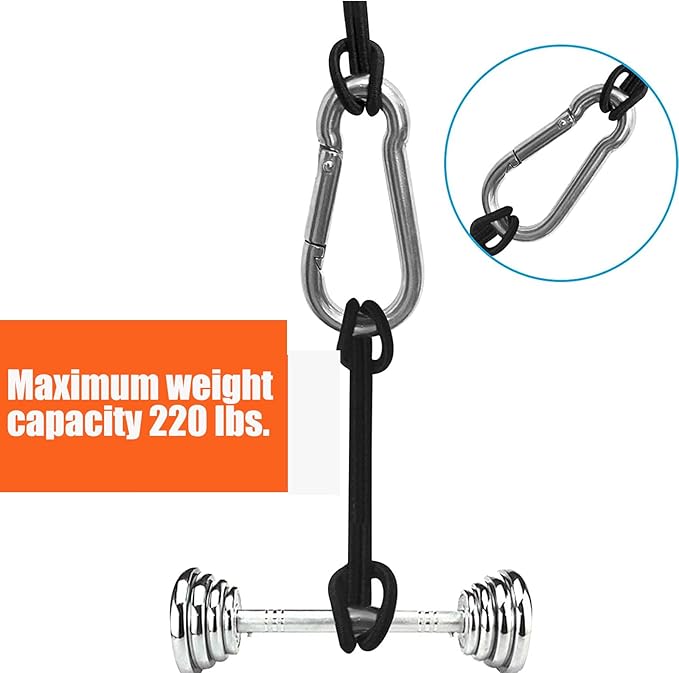 Spring Snap Hooks M5 M6 M8 M10 Carabiner Heavy Duty Carabiner Clips Galvanized Steel Quick Links Caribiniers Hammocks Hooks for Camping Hiking Outdoor Swing Pet Leash Gym-StrideForce Fitness